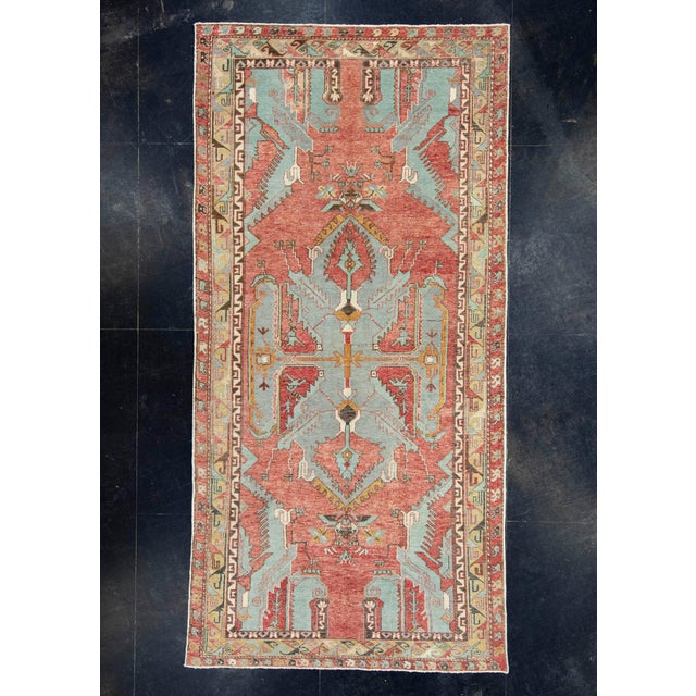 Blue Turkish Oushak Runner Rug 2'3" x 5'11" #17506 For Sale - Image 8 of 8