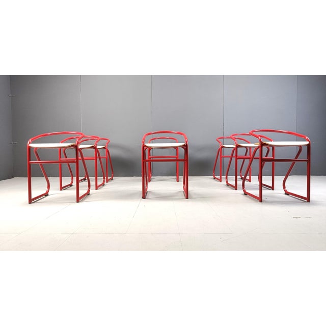Red Postmodern Stools from Samo, 1980s For Sale - Image 8 of 18
