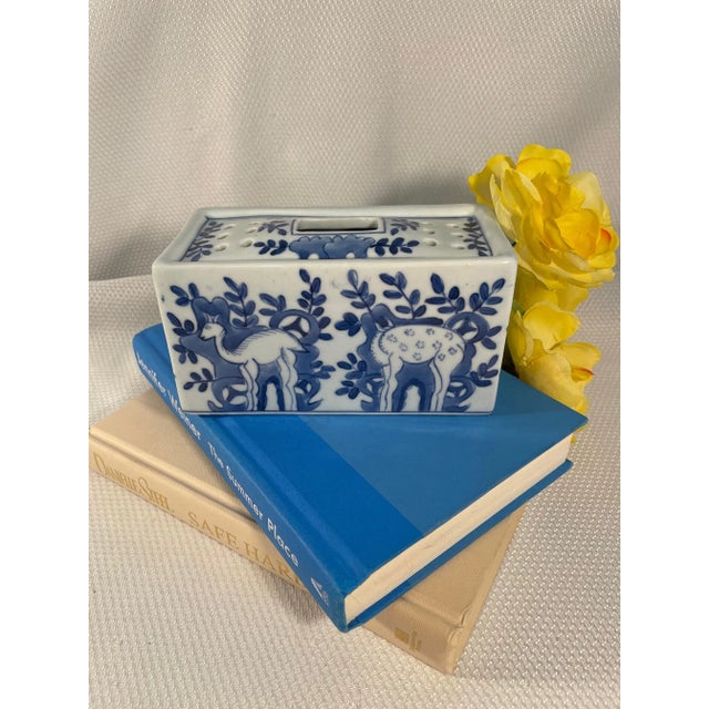 Antique Dutch Delft Faience Flower Brick Vase For Sale - Image 12 of 12
