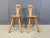 Wood Vintage Brutalist Heart-Shaped Side Chairs, 1960s, Set of 2 For Sale - Image 7 of 9