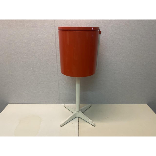Height: 74 cm - 106 cm, container: Height: 32 cm, width with rod: 30cm, diameter: 28 cm This piece is attributed to the...