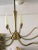 Stilnovo Stilnovo Eight-Arm Brass and Glass Chandelier For Sale - Image 4 of 7