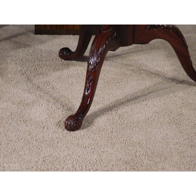 Brown Drexel 18th Century Collection Ball & Claw Inlaid Banded Dining Table W Two Leaves For Sale - Image 8 of 17