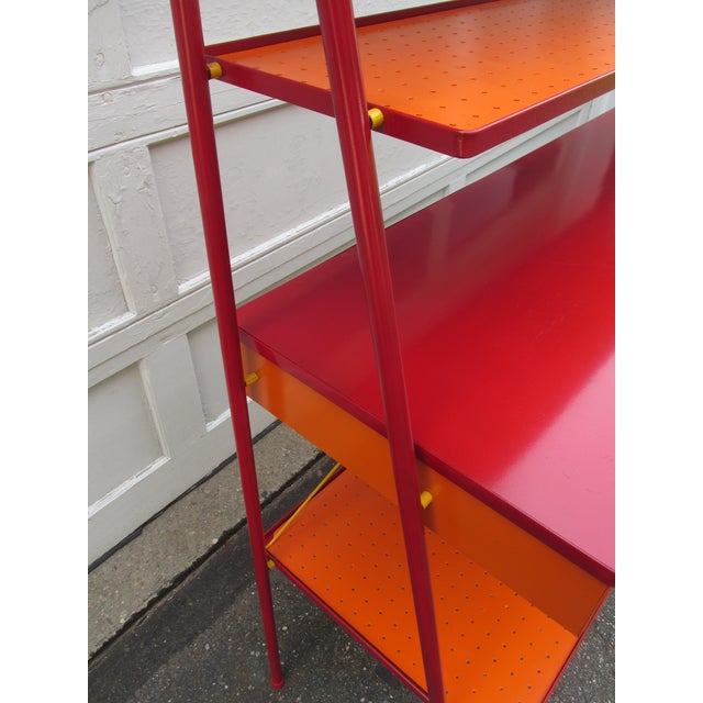 Vintage Modernist Style Painted Single Drawer Etagere Circa 1960 For Sale - Image 12 of 15