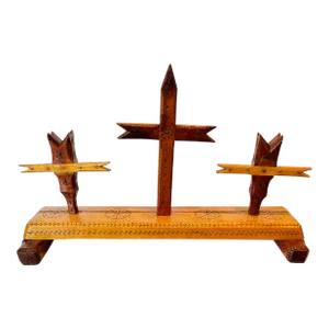 Vintage Handcarved Tramp Art Folk Art Wooden Sculpture