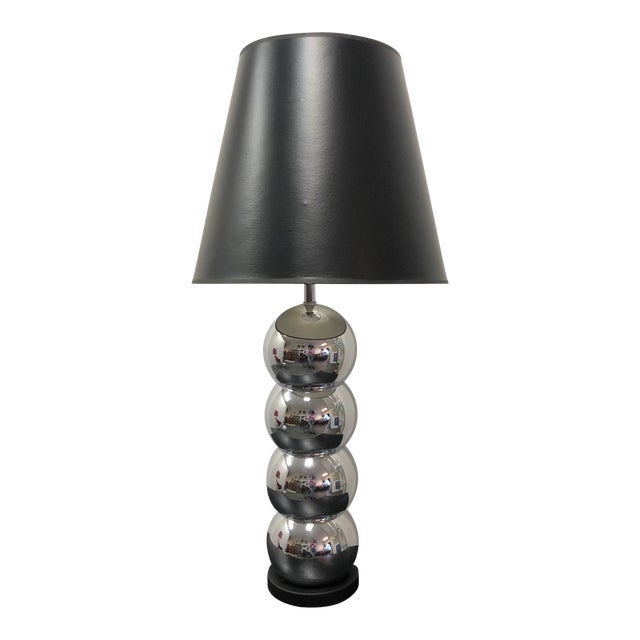 Mid Century George Kovacs Style Chrome Stacked Ball Lamp Chairish