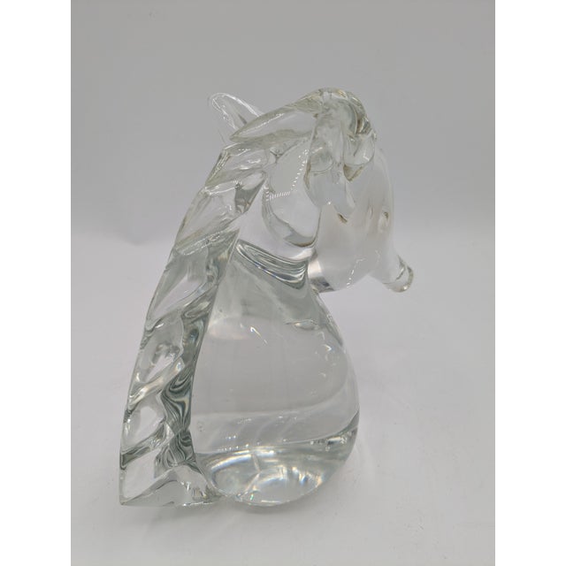 Mid 20th Century Hand-Blown Modern Glass Horse Head For Sale - Image 10 of 12