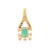 Not Yet Made - Made To Order 18k Solid Gold 1.06 Carat Emerald Handcrafted Pendant With Diamonds For Sale - Image 5 of 9