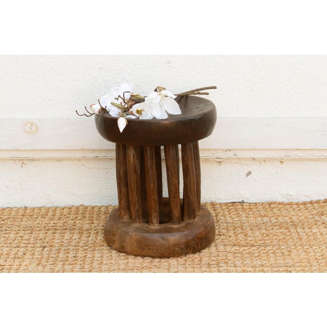 Wood Antique Ethiopian Harari Round Stool For Sale - Image 7 of 7
