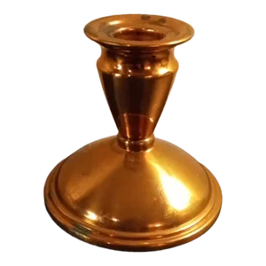 1980s Copper Console Single Taper Candlestick Holder