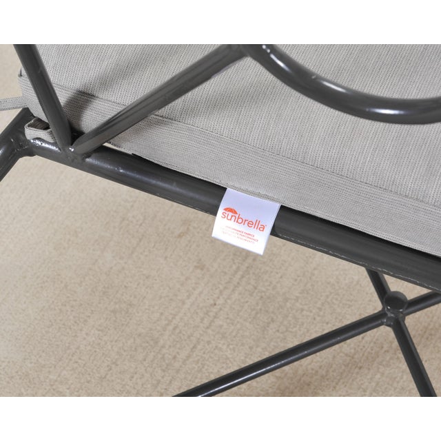Set of Four Rh Catalina Aluminum Patio Garden Dining Armchairs For Sale - Image 14 of 18