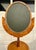 Brown Antique Turned Wood Cheval Dressing Shaving Mirror With Pedestal Shelf For Sale - Image 8 of 14