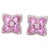 Early 21st Century 3.16 cts Natural pink sapphire & 0.39 cts diamond earrings in 18k gold For Sale - Image 5 of 18