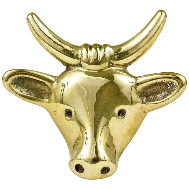 Cow Brass Cork Screw Bottle Opener by Walter Bosse for Herta Baller, Austria, 1950s For Sale - Image 6 of 6