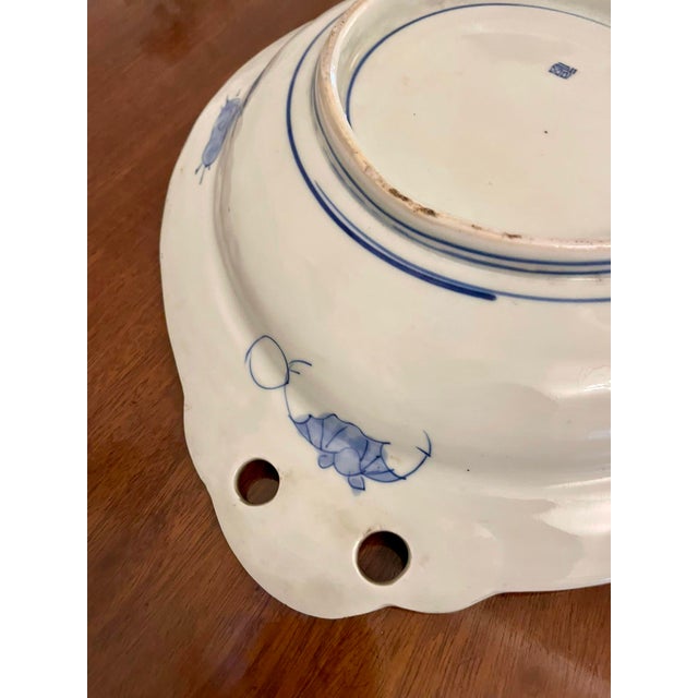 Antique Japanese Blue and White Imari Dish, 1900s For Sale - Image 13 of 14