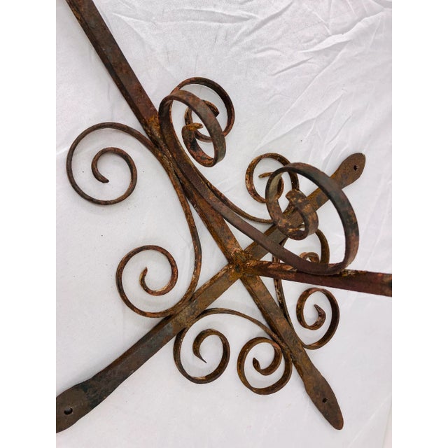 Metal Antique Forged Iron Hanging Hook For Sale - Image 7 of 13