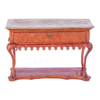 18th C. Portuguese Painted Console For Sale