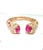 Bochic “Capri” Vintage Ruby & Multi Gem Bangle Set In 18K Gold & Silver For Sale - Image 4 of 15