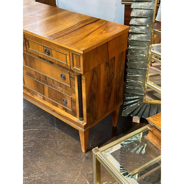 Wood Mid-Century Italian Empire Style Walnut Chest For Sale - Image 7 of 10