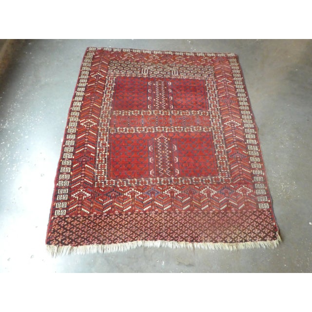 Early 20th Century Antique Turkoman Tribal Rug For Sale - Image 5 of 10