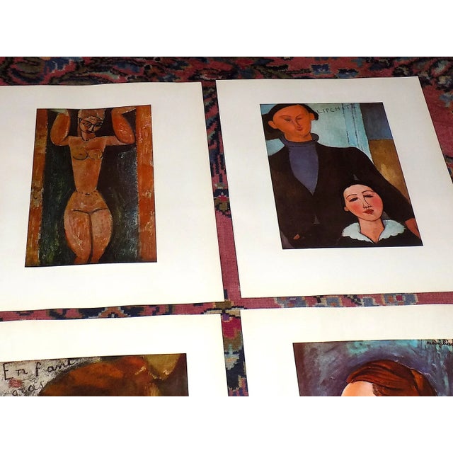 Mid-Century Modern Vintage Amadeo Modigliani Modernist Folio Size Lithographs - Set of 12 For Sale - Image 3 of 9