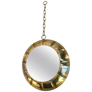 Contemporary Chain Brass Mirror, Italy