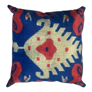 Double Sided Multi Color Turkish Style Ikat Pillow For Sale