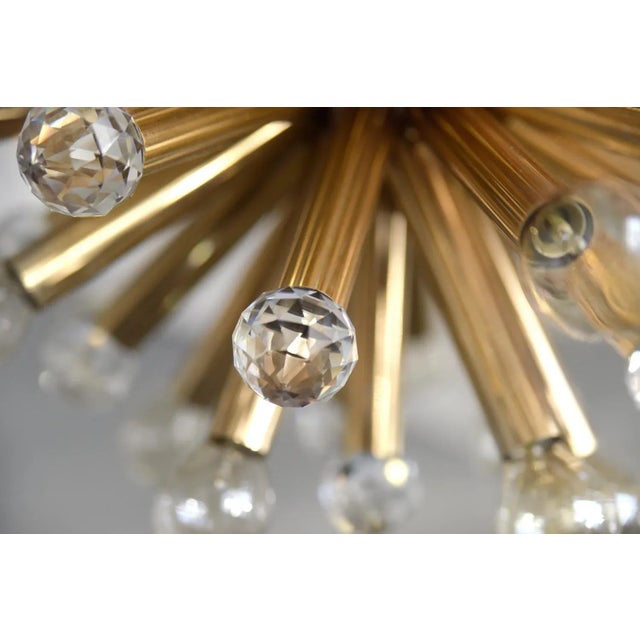 Gilt Brass Pendant Lamp with Swarovski Balls from Ernst Palme, 1960s For Sale - Image 10 of 18