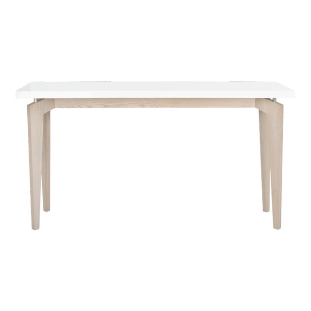 Modern Console Table in White & Grey For Sale