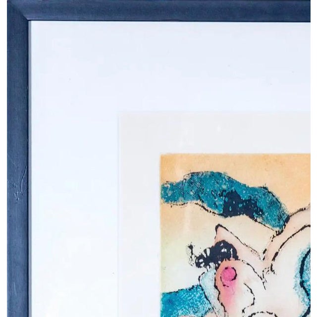 Rare Signed 1973 Dorothea Tanning Surrealist Etching en Chair Et en Or, Limited Edition Abstract Nude Modernist Wall Art For Sale - Image 10 of 11