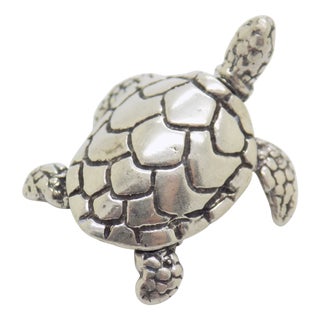 Vintage Italian Handmade Silver Loggerhead Sea Turtle Figurine, 1980s For Sale