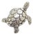 Vintage Italian Handmade Silver Loggerhead Sea Turtle Figurine, 1980s For Sale