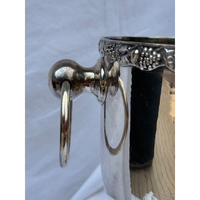 Silver Vintage Silver Plated Ice Bucket Champagne Chiller For Sale - Image 8 of 10