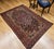 Persian 19th Century Persian Farahan Sarouk Rug, Hand-Knotted Wool, Floral Pattern, Navy & Plum Red, 4x6 For Sale - Image 3 of 18