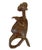 Vintage African Dogon Bronze Maternity Figure of a Seating Female Mali 5.25" H For Sale - Image 4 of 8
