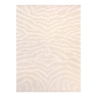 Edgy Hand-Tufted Cream Area Rug- 6' 0'' X 9' 0'' For Sale