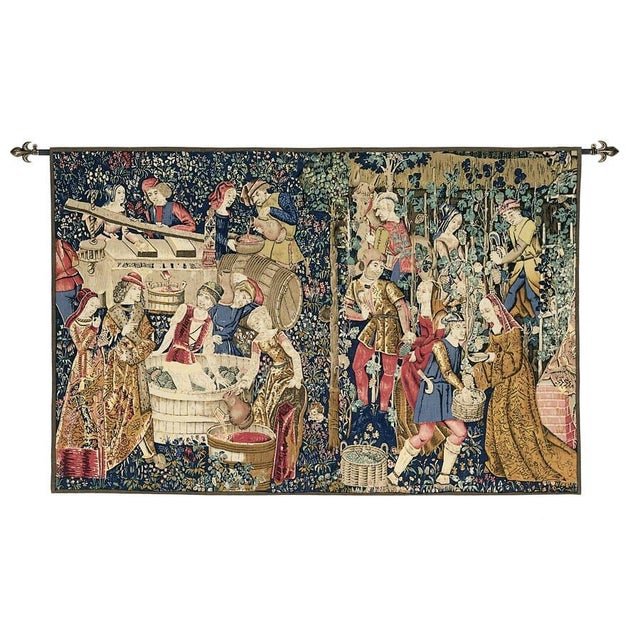 This tapestry was woven in the 15th Century on a high-warp (vertical) loom. It originated from Les Ateliers de France,...