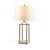 2020s Gazebo Brass Lamp with Travertine Base For Sale - Image 5 of 5