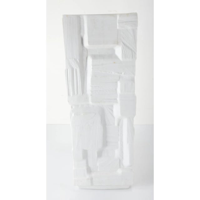 Late 20th Century Mid-Century Modernist Faux Bois White Vase by Heinrich For Sale - Image 5 of 9