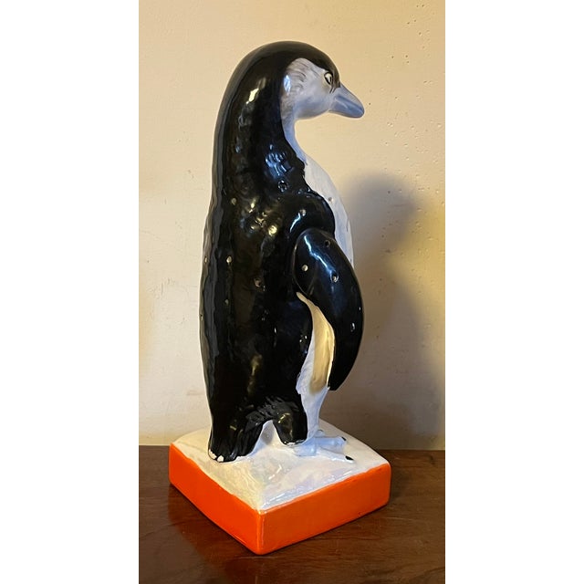 Antique 1920's Japanese Art Deco Lusterware Pottery Penguin Figure For Sale - Image 10 of 18