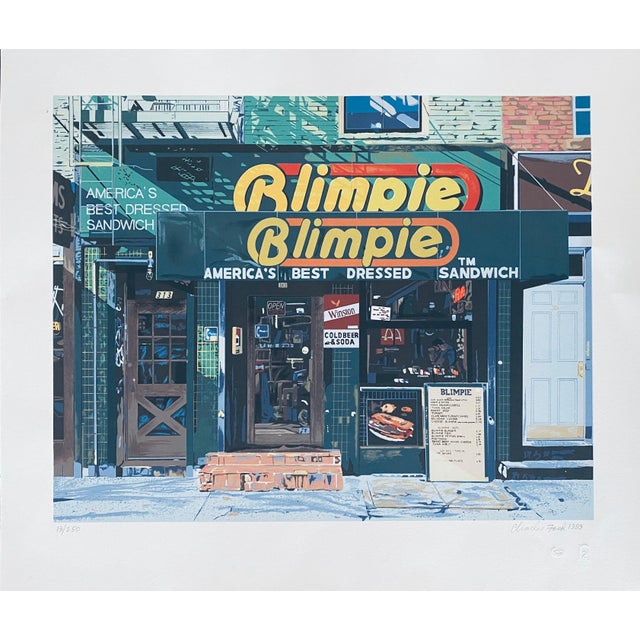Charles Ford, Blimpie, America's Best Dressed Sandwich Pop Art Photo Realist Silkscreen Litho, 1989 For Sale