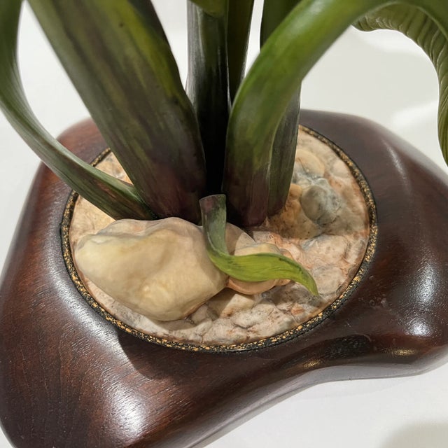 Green Calla Lily Sculpture - Hand-Painted Porcelain - Cybis Limited Edition 1970s For Sale - Image 8 of 11