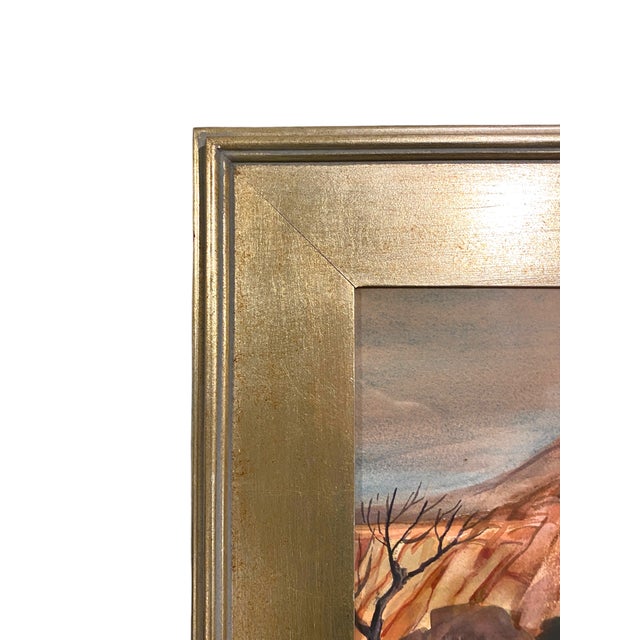 Mid 20th Century Dorothy Lawrey Vorhees Original Painting New Mexico Mountain Landscape Southwest For Sale - Image 9 of 11