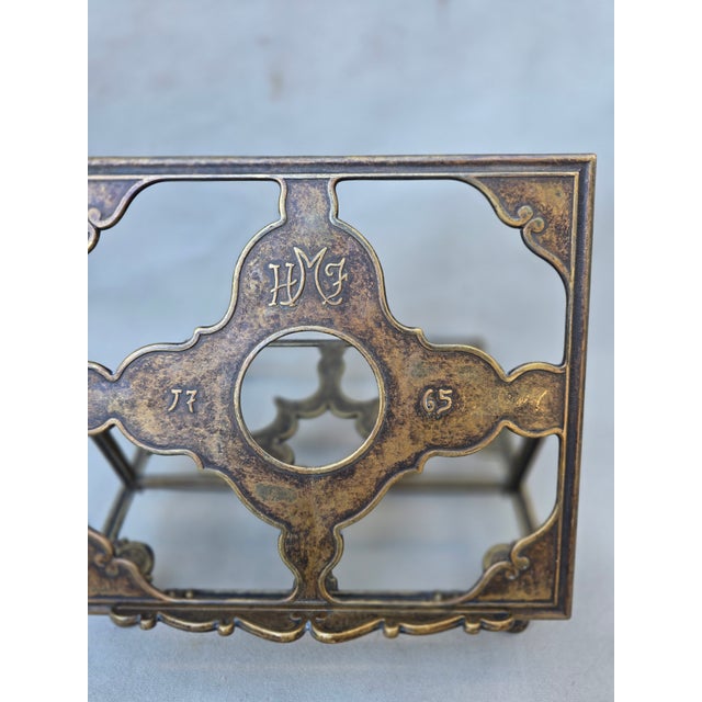 This is a unique table book stand or music holder made of aged brass. This would be a great addition to a library or a...