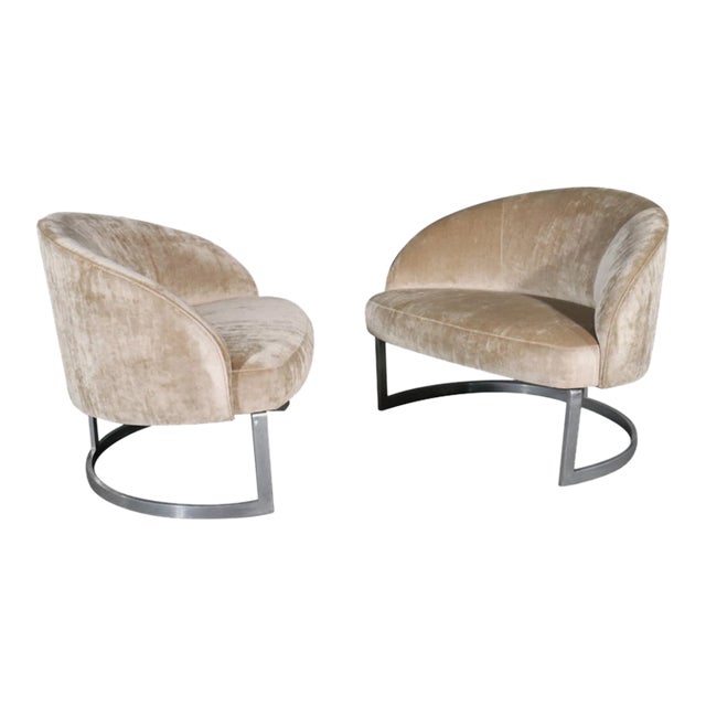 1960s Mid-Century Oversized Club Chairs- a Pair For Sale