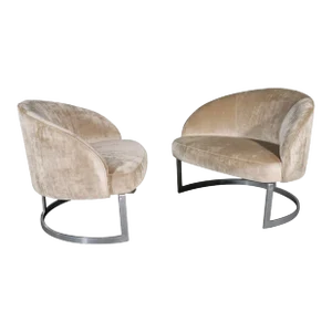 1960s Mid-Century Oversized Club Chairs- a Pair