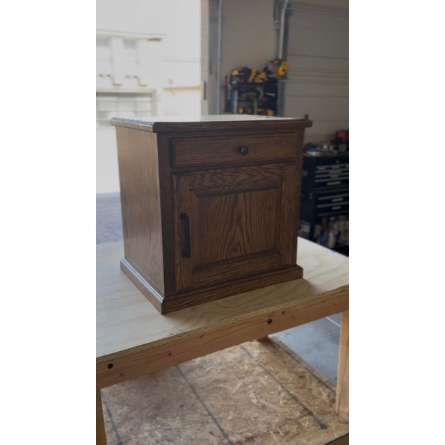 Handcrafted Oak Raised Panel Nightstand For Sale In Las Vegas - Image 6 of 7