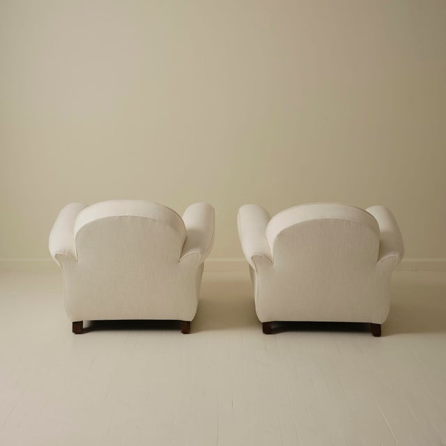 Art Deco 1930s French Art Deco Club Chairs, a Pair For Sale - Image 3 of 10