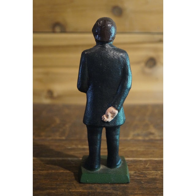Victorian Victorian Era Heavy Cast Iron Abe Lincoln Doorstop Figurine For Sale - Image 3 of 6