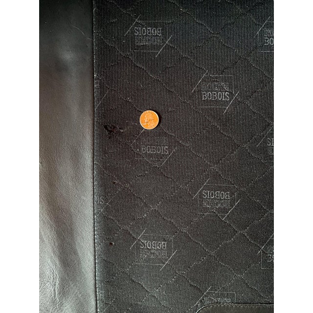 1970s Roche Bobois Black Draping Leather Sofa For Sale - Image 9 of 10